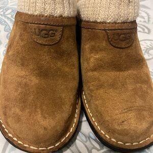 UGG women Brown Suede Slippers